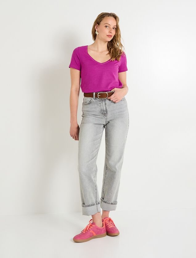 T-shirt col V femme