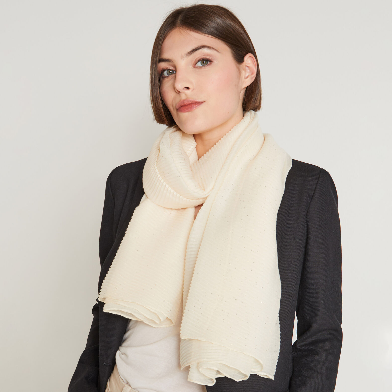 Etole plissée femme
