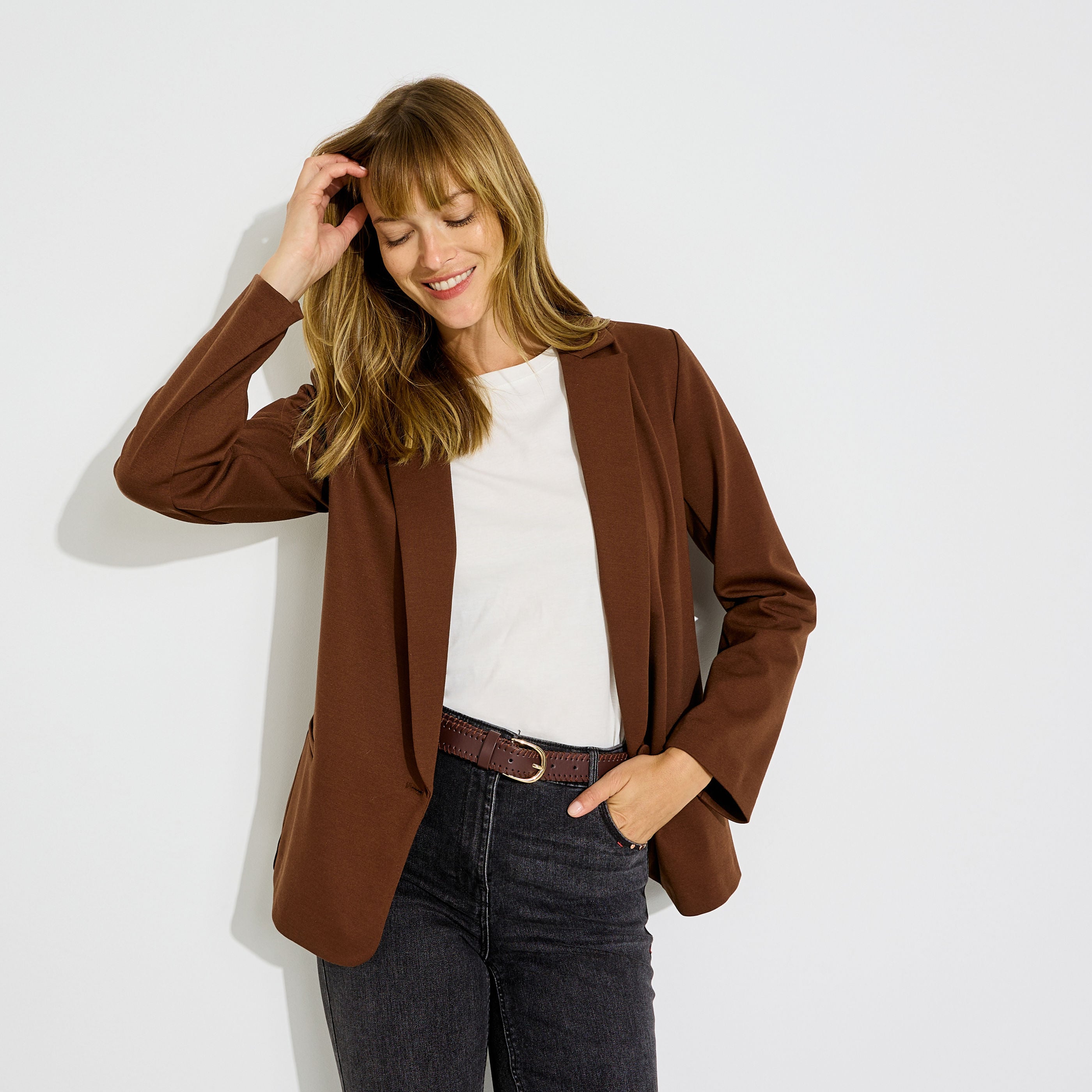 Veste blazer tailleur maille