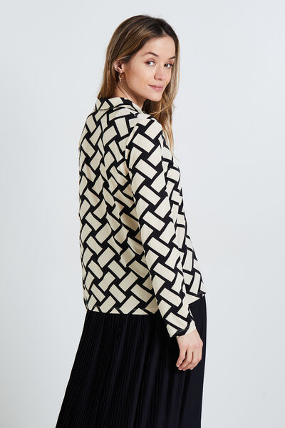 Tshirt col chemise femme