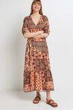 Robe longue imprimée femme
