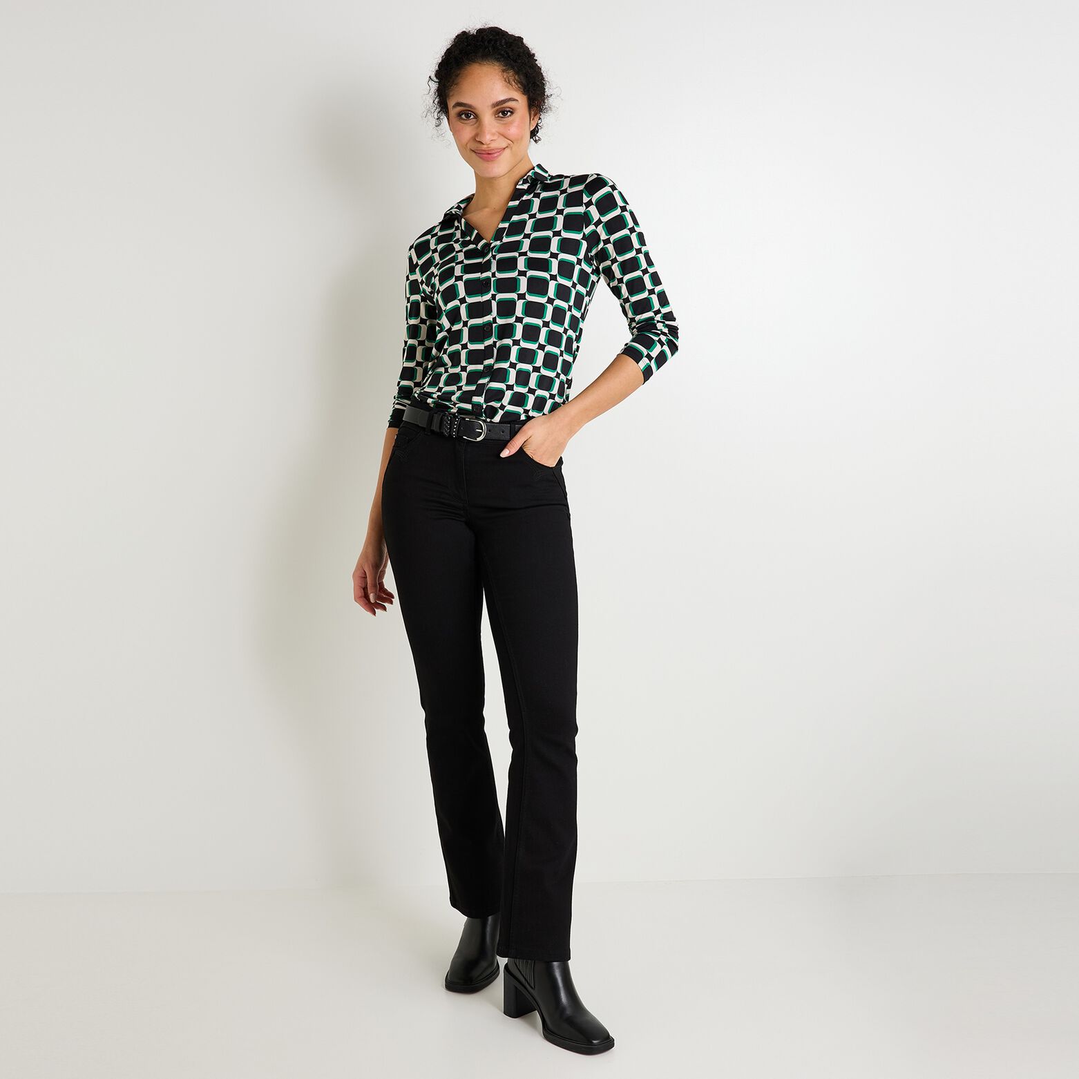 Chemisier manches longues femme