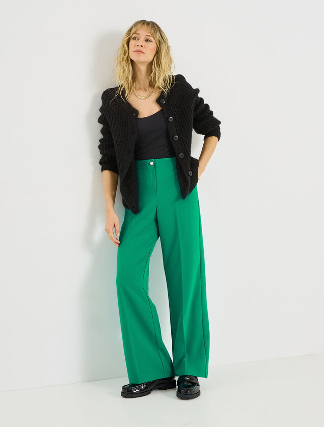 Pantalon large taille &eacute;lastiqu&eacute;e femme