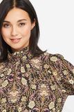 Blouse imprimée col montant femme