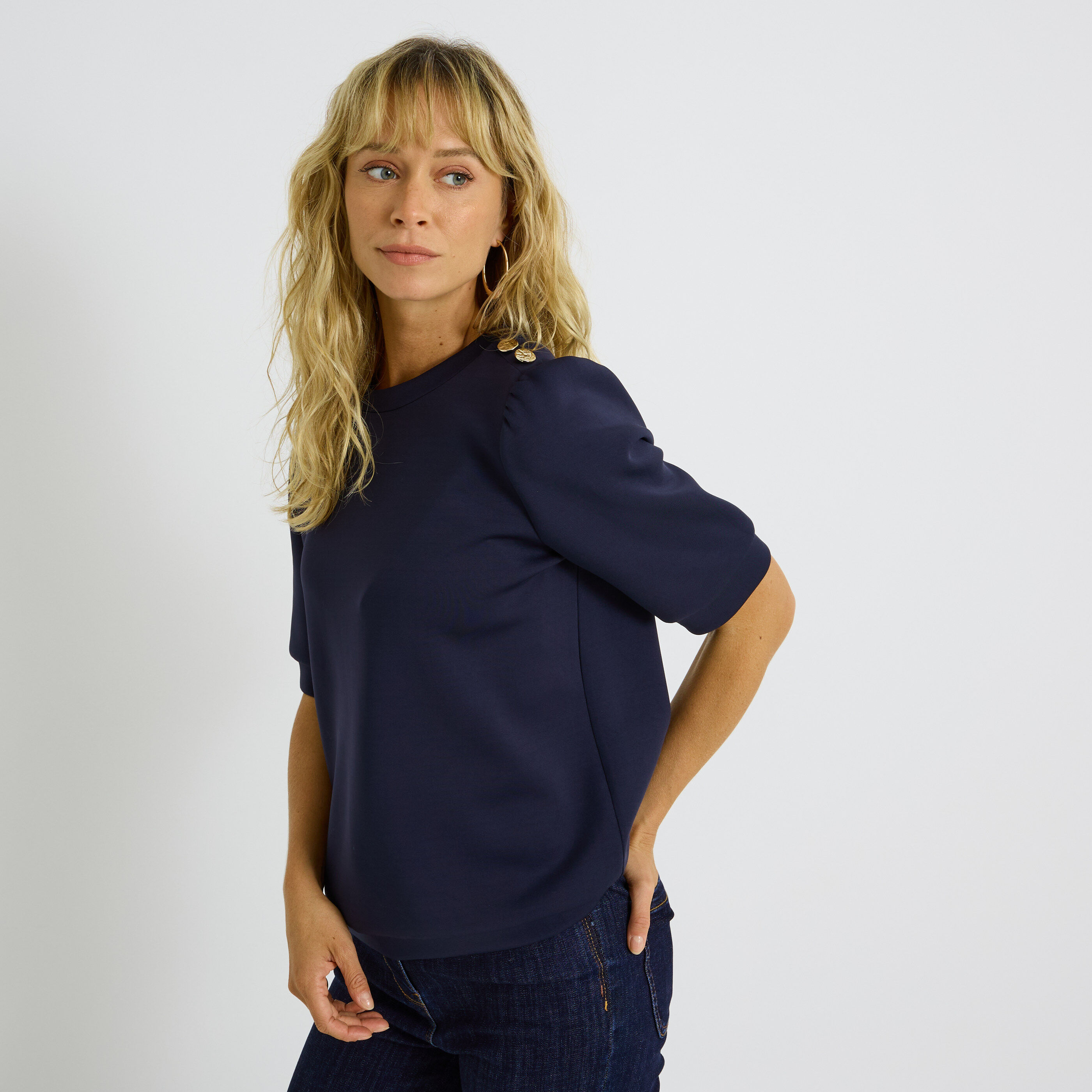 Sweat manches courtes ballon femme