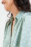 Chemise satinée à manches longues