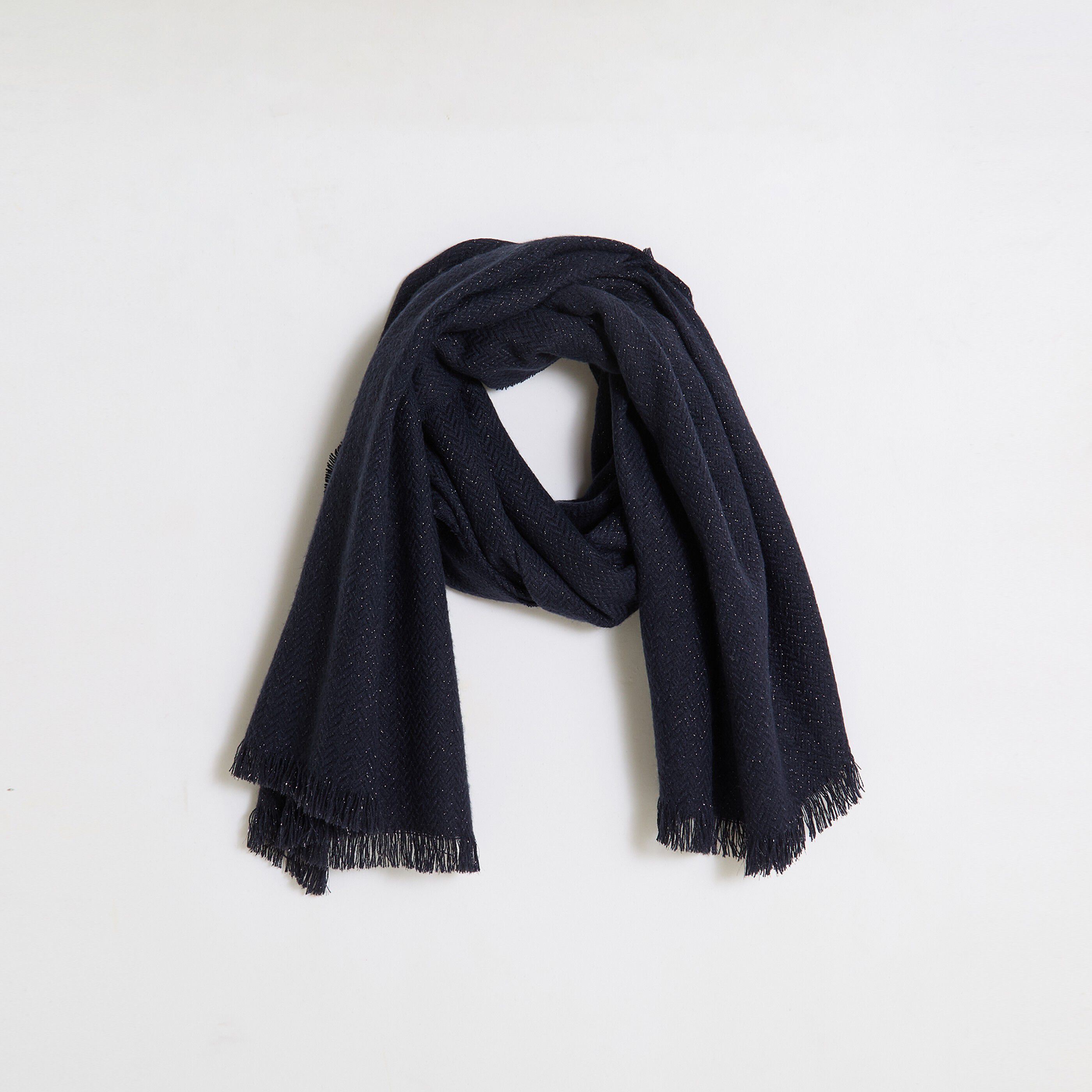 Echarpe unie brillante femme