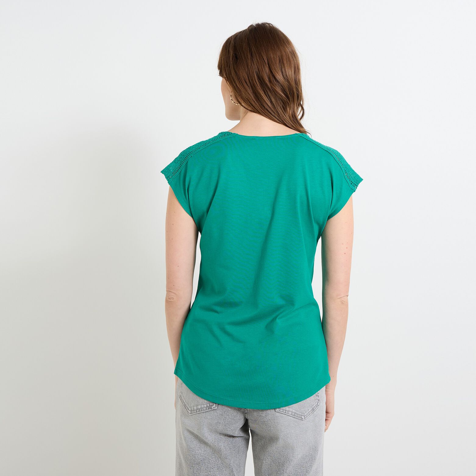 T-shirt col V femme