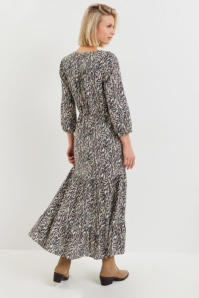 Robe longue imprimée femme