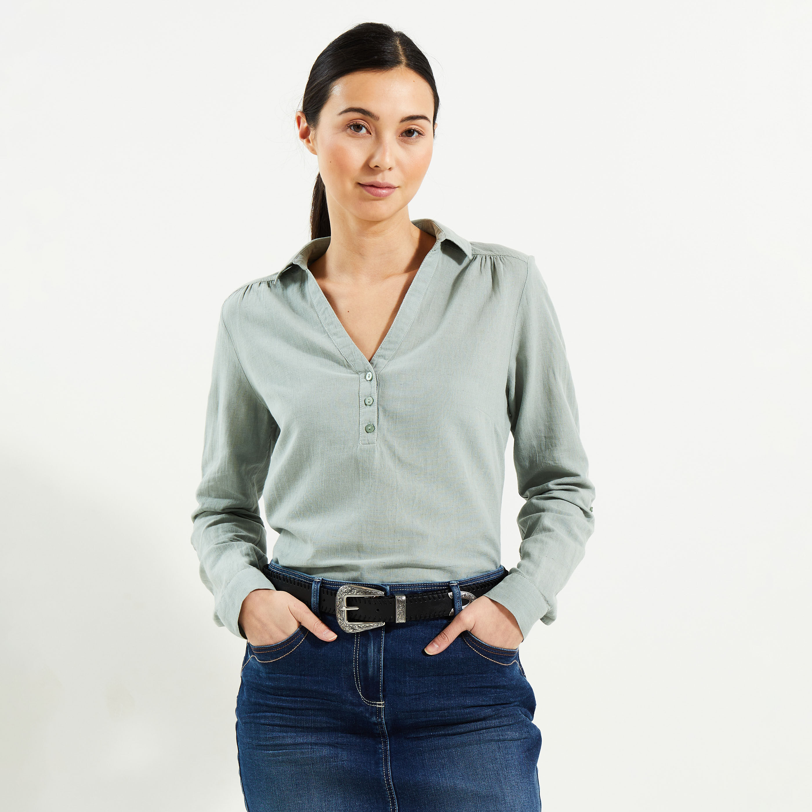 Chemisier vert online pomme femme