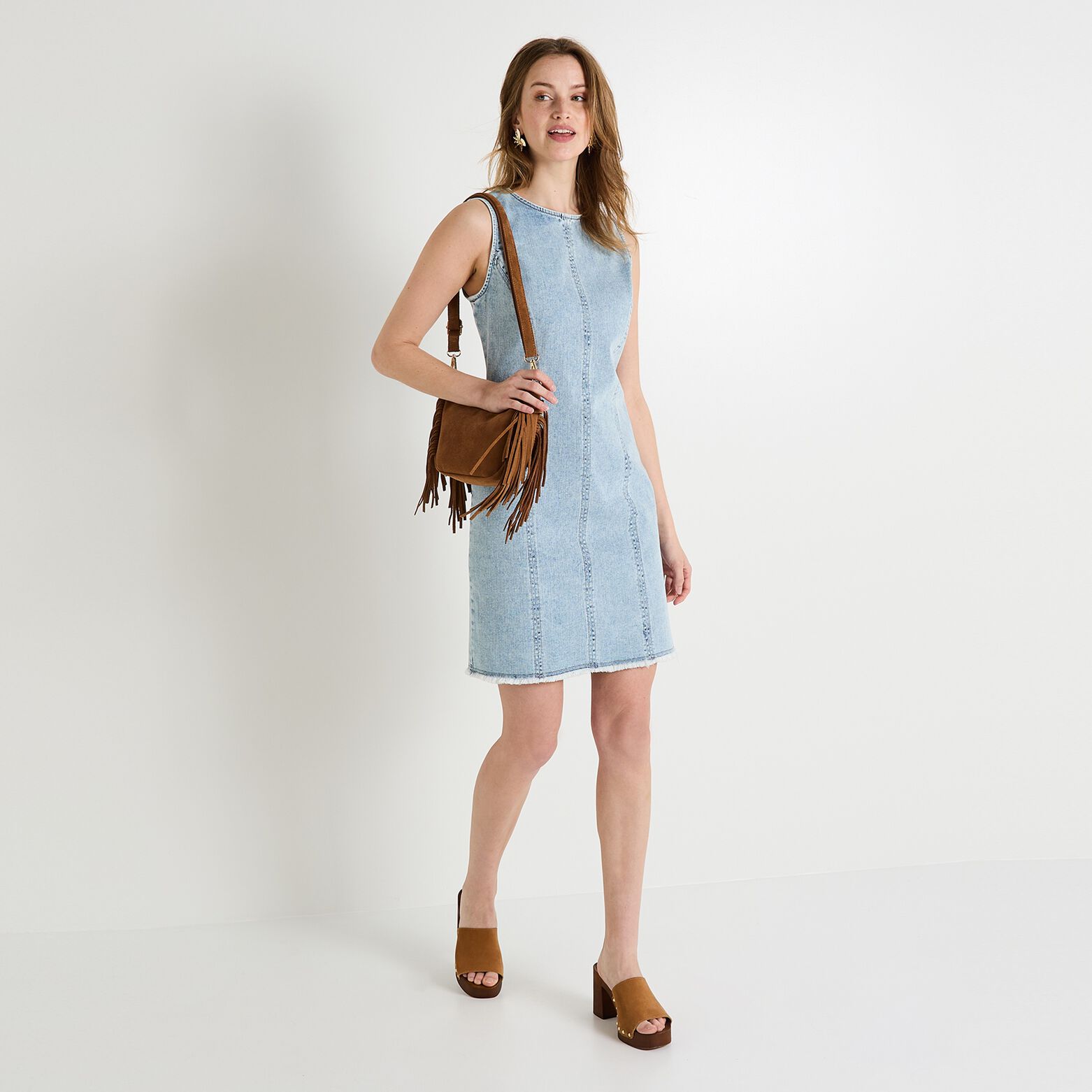 Robe en denim femme