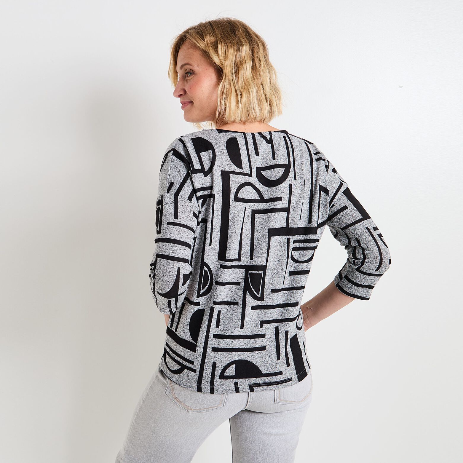 T-shirt col V femme