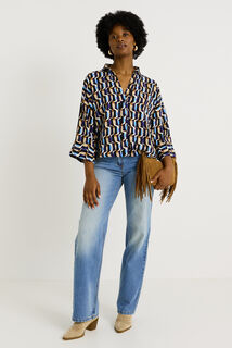 Chemise impirmée manches 3/4 femme
