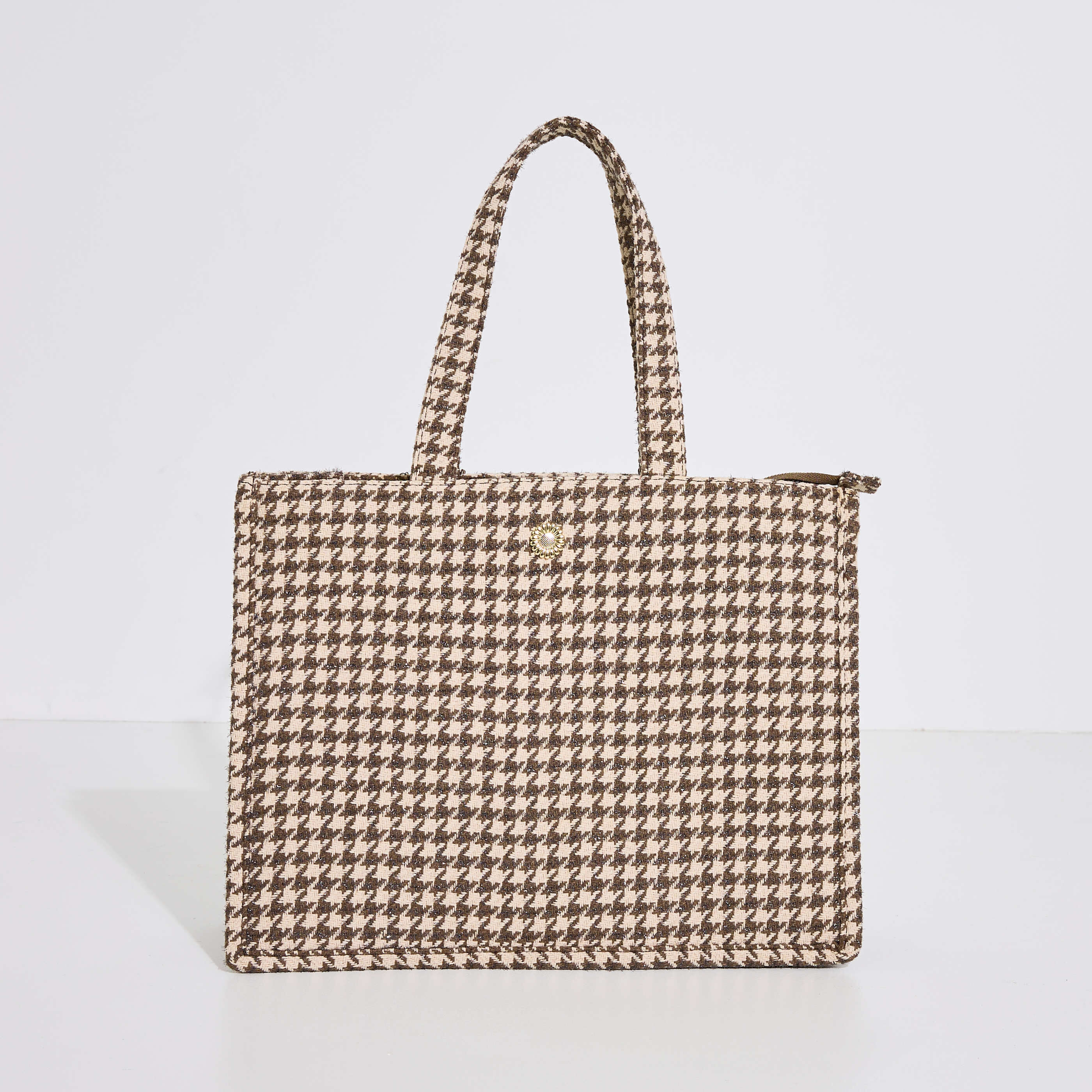 Grand sac cabas en tweed femme