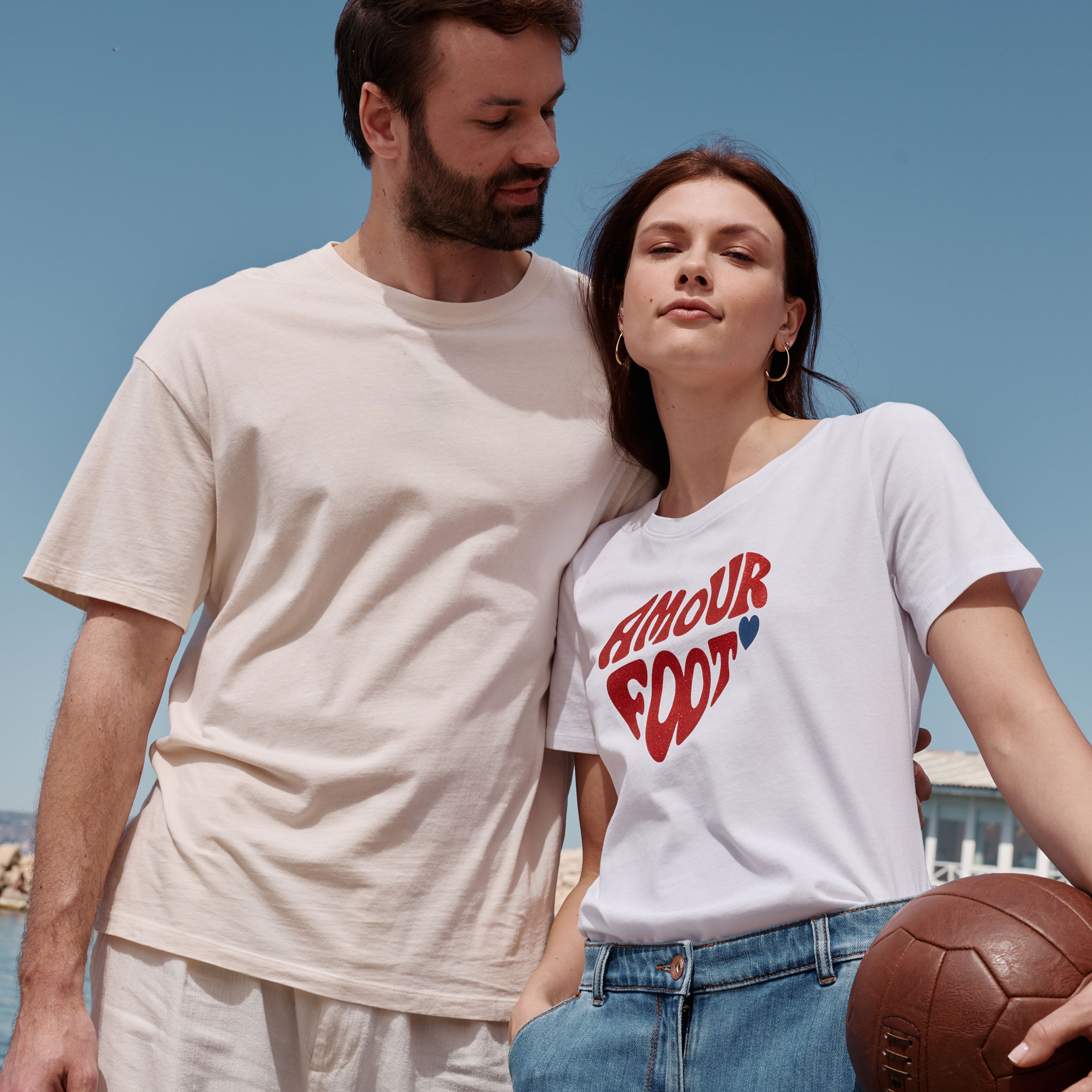 T-shirt graphique "Amour Foot" femme
