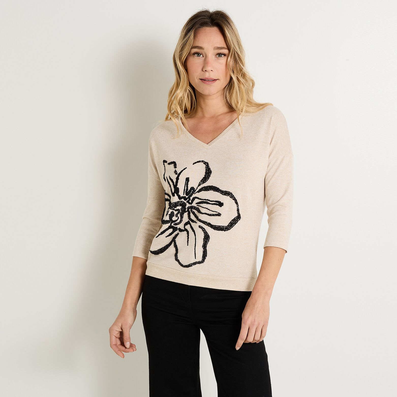 T shirt col V femme