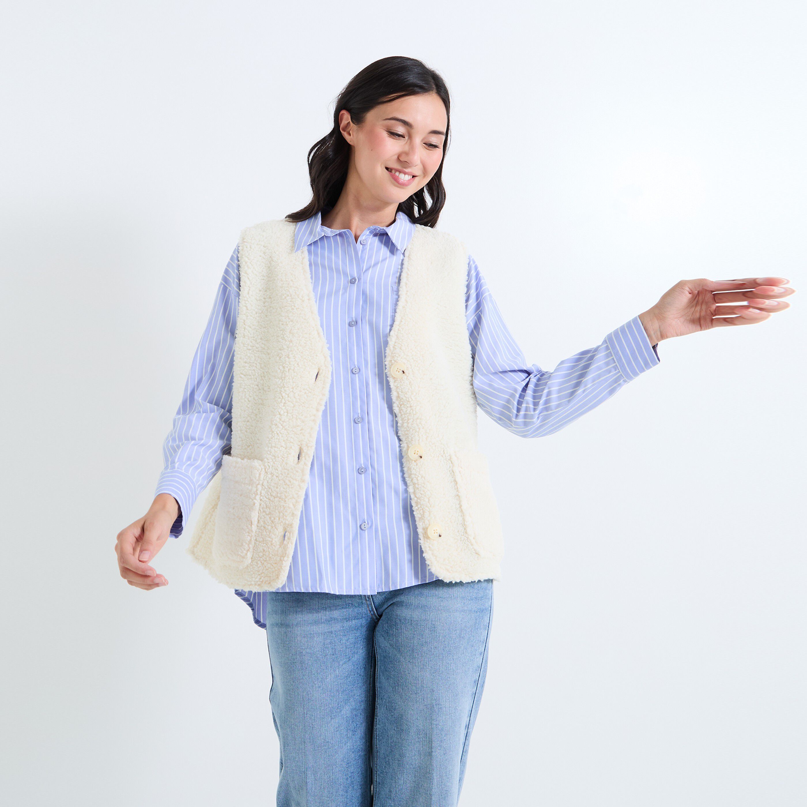 Gilet moumoute femme outlet