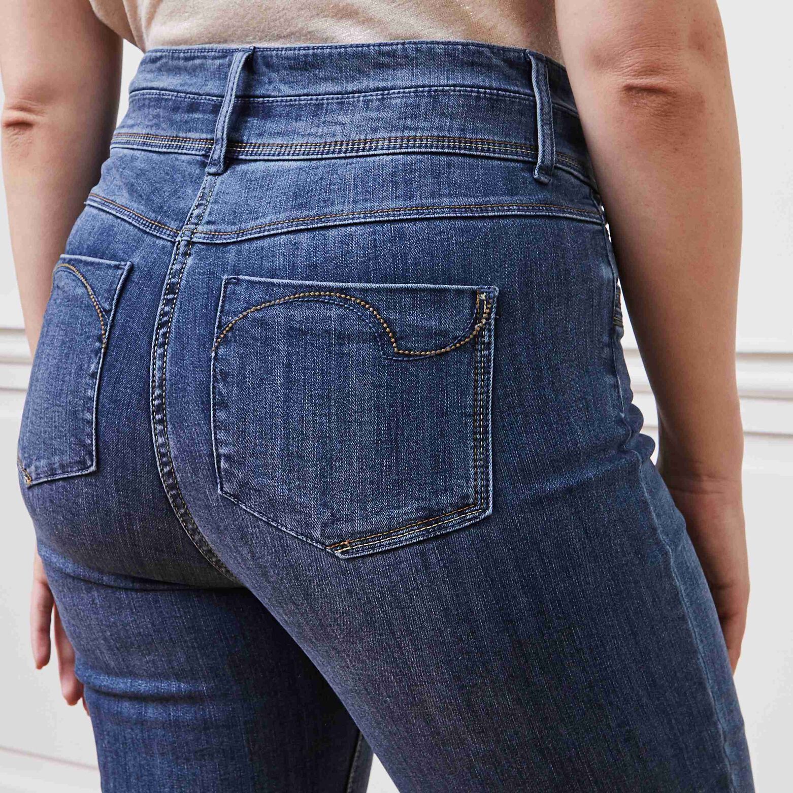 Jean raccourci taille haute HANOI femme