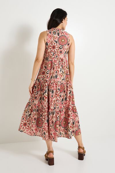 Robe longue imprimée femme