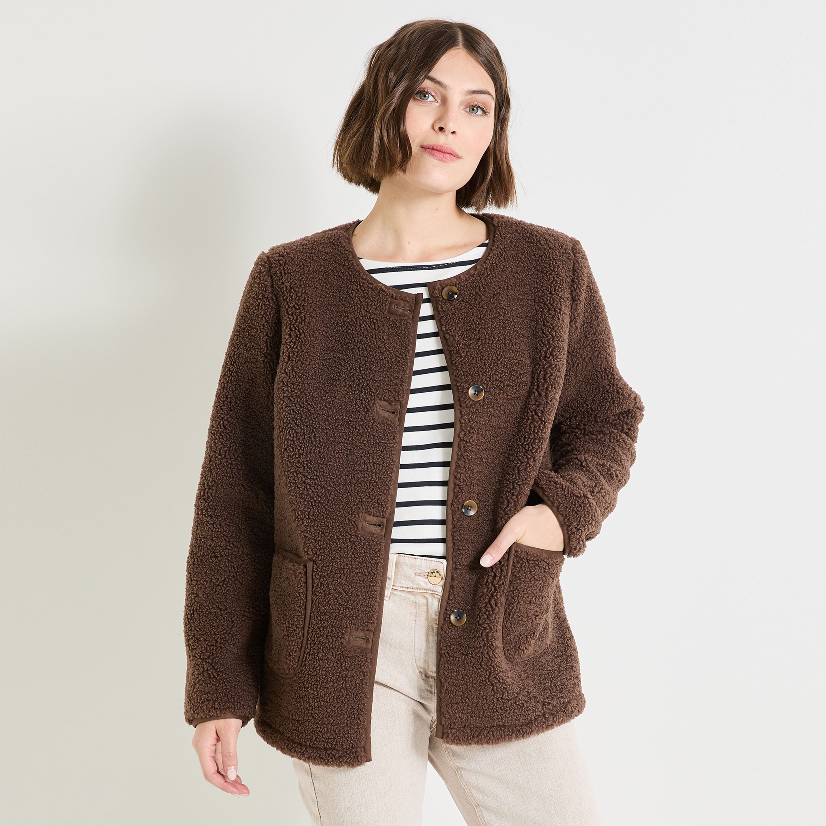 Veste moumoute femme cheap