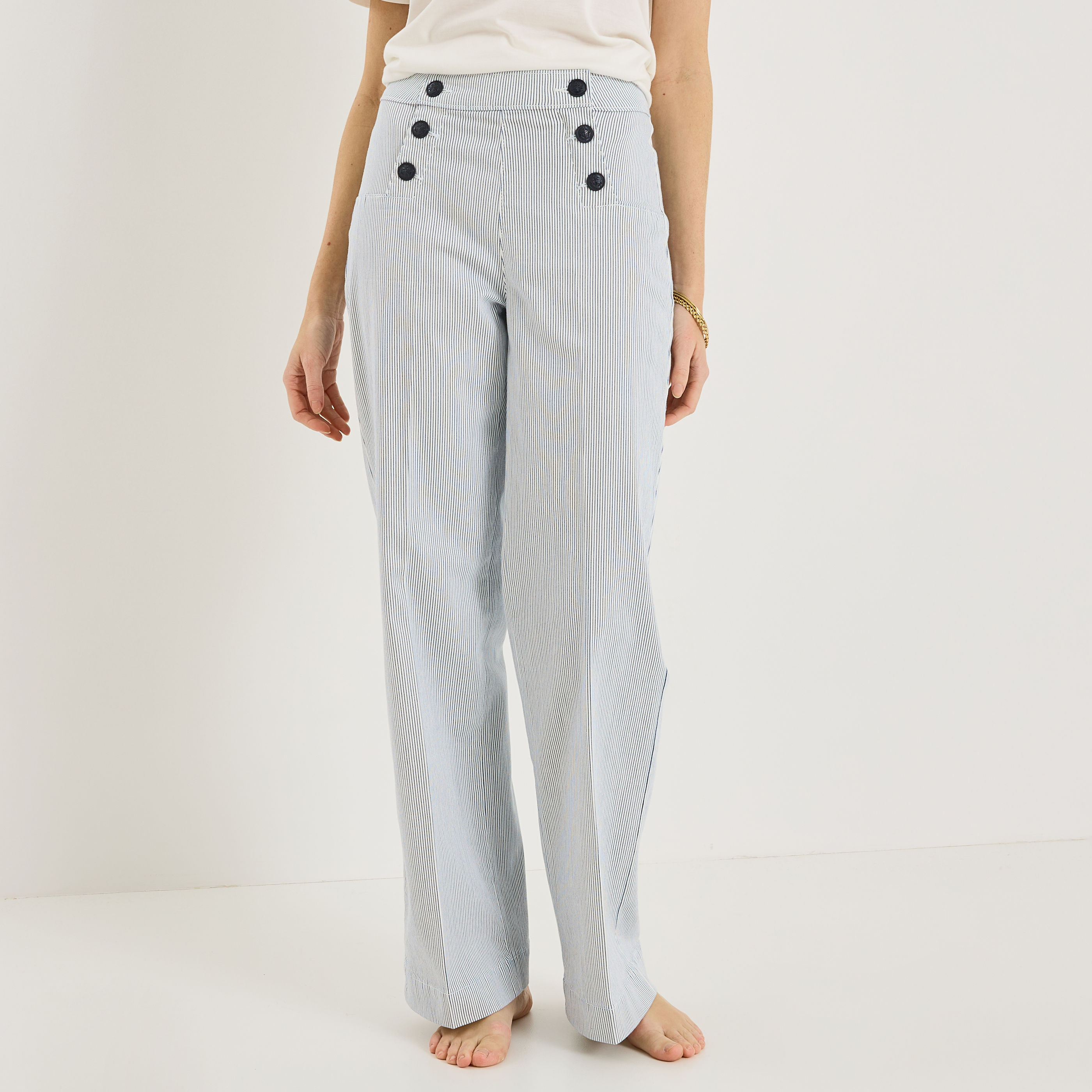 Jean flare ray&eacute; TALL MALO F02 femme