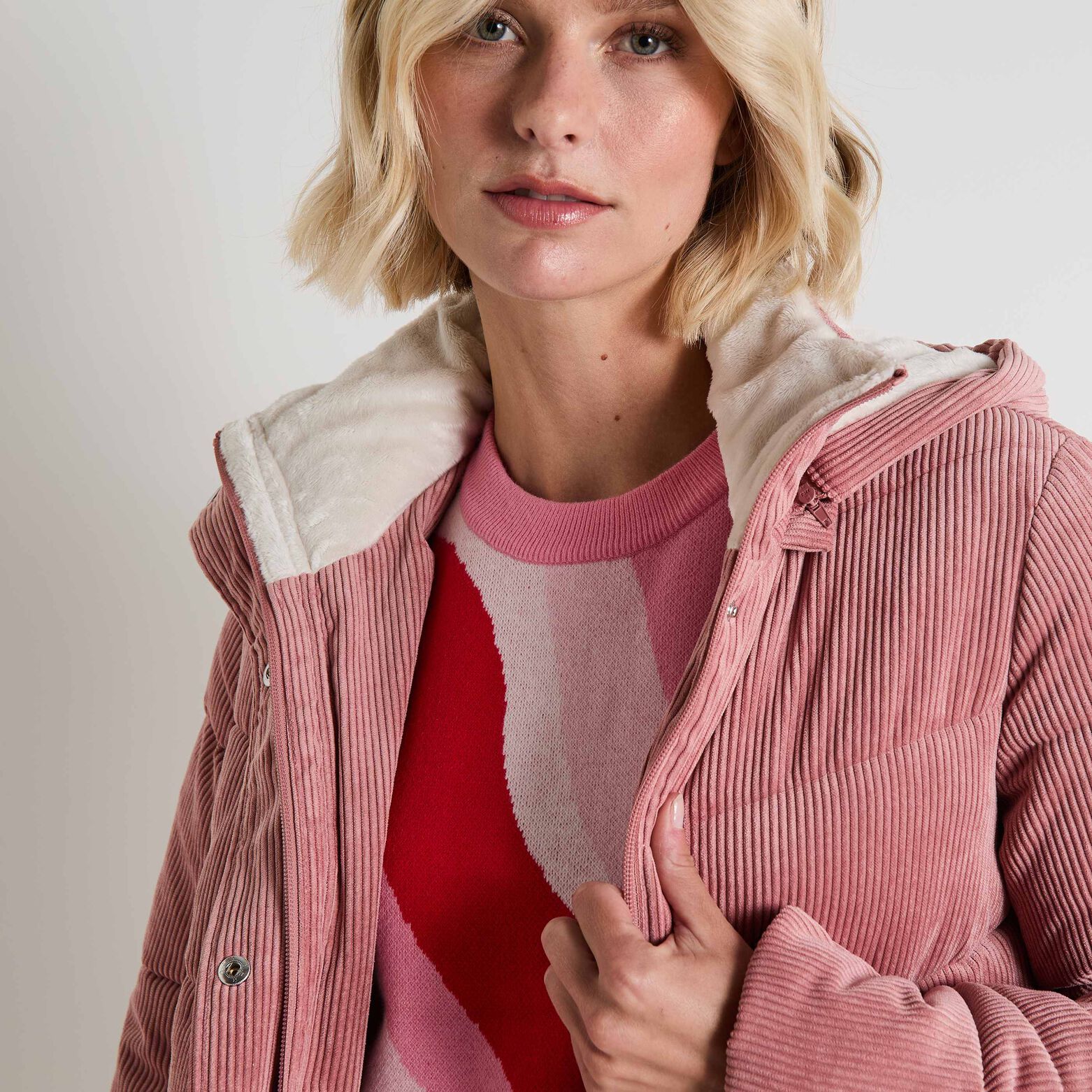 Doudoune velours femme