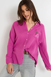 Chemise en gaze de coton femme