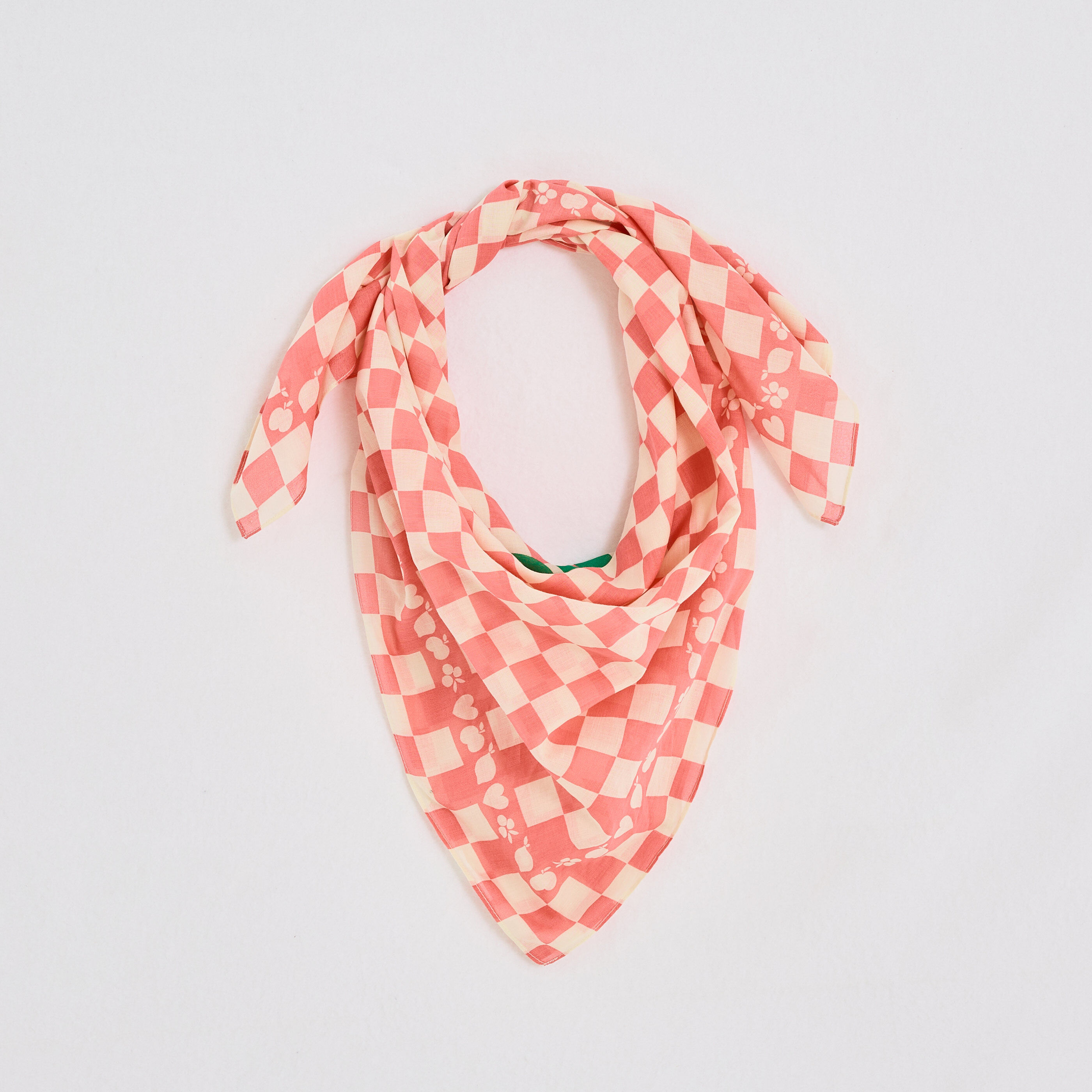 Foulard carr&eacute; &agrave; carreaux femme