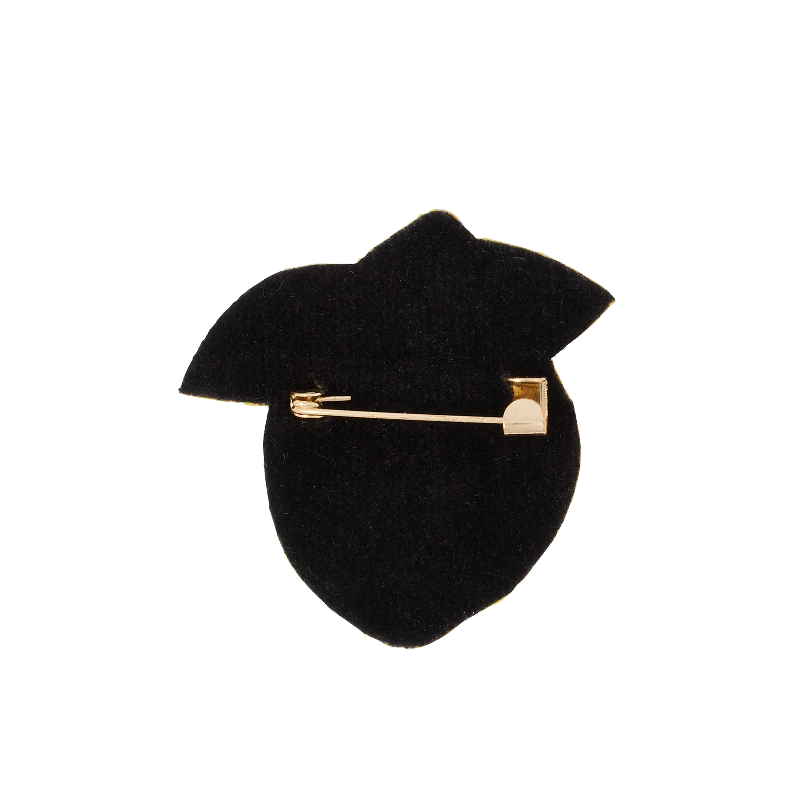 Broche citron brod&eacute; femme