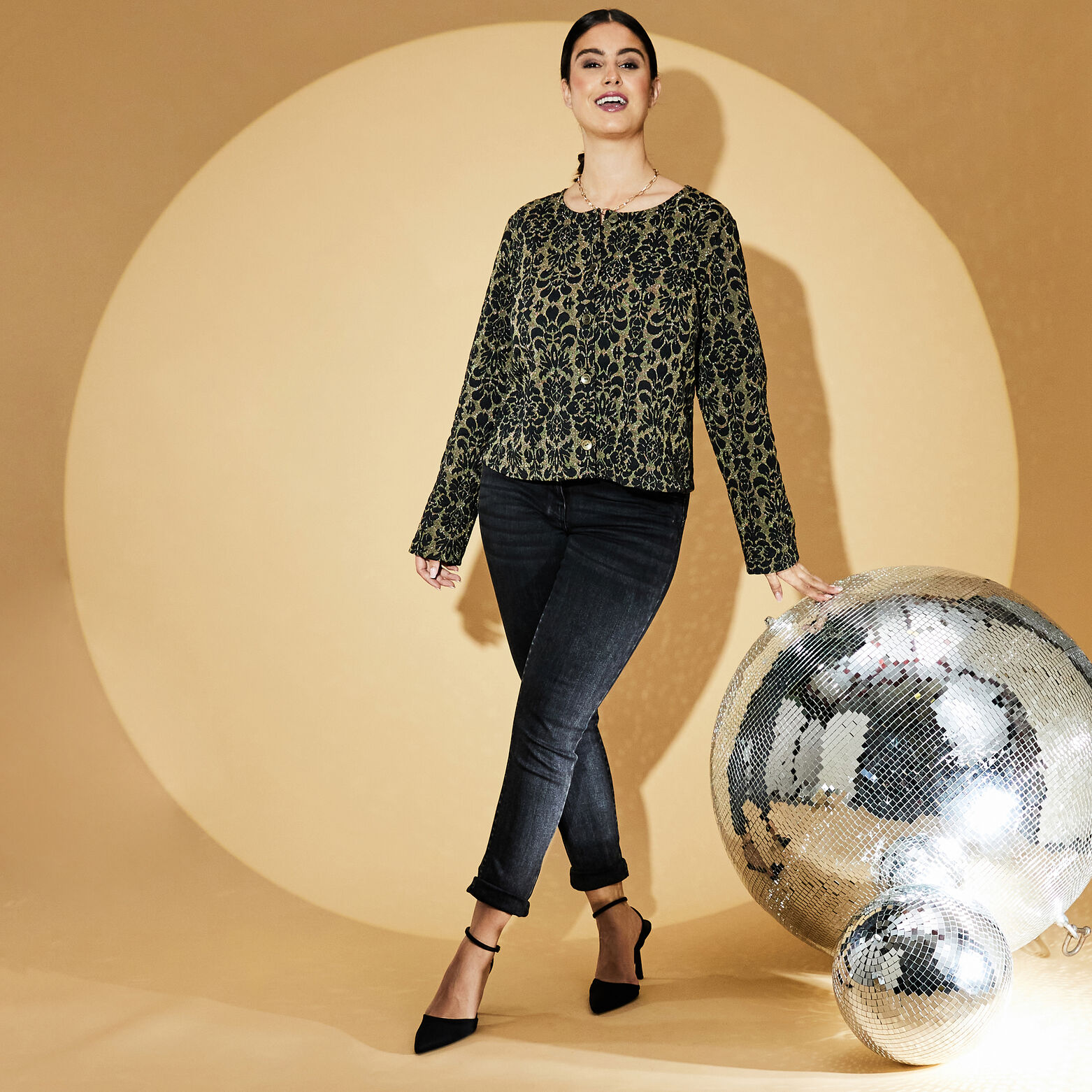 Veste maille jacquard femme