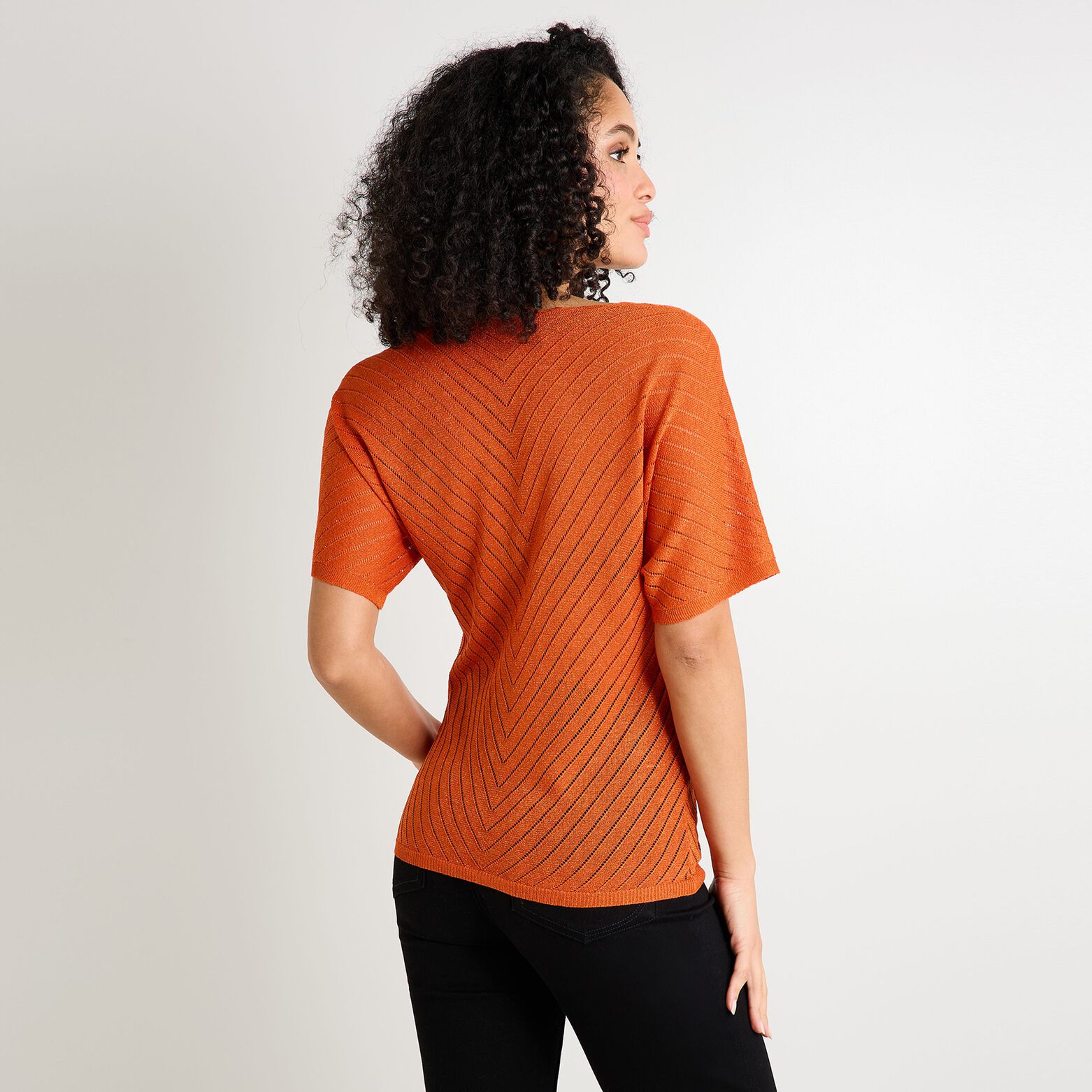 Pull manches courtes femme