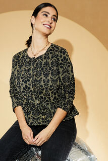 Veste maille jacquard femme