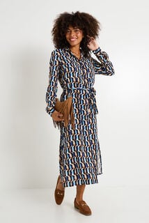 Robe chemise longue imprimée