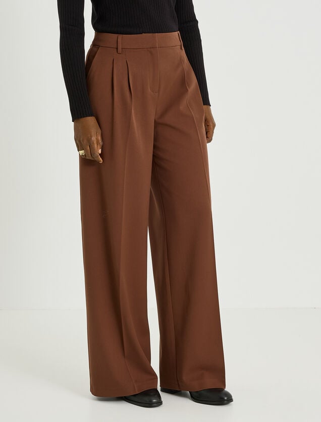 Pantalon fluide &agrave; pinces femme