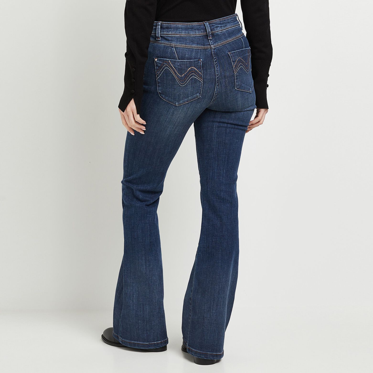 Jean bootcut long BLING femme