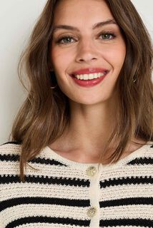 Gilet col rond femme