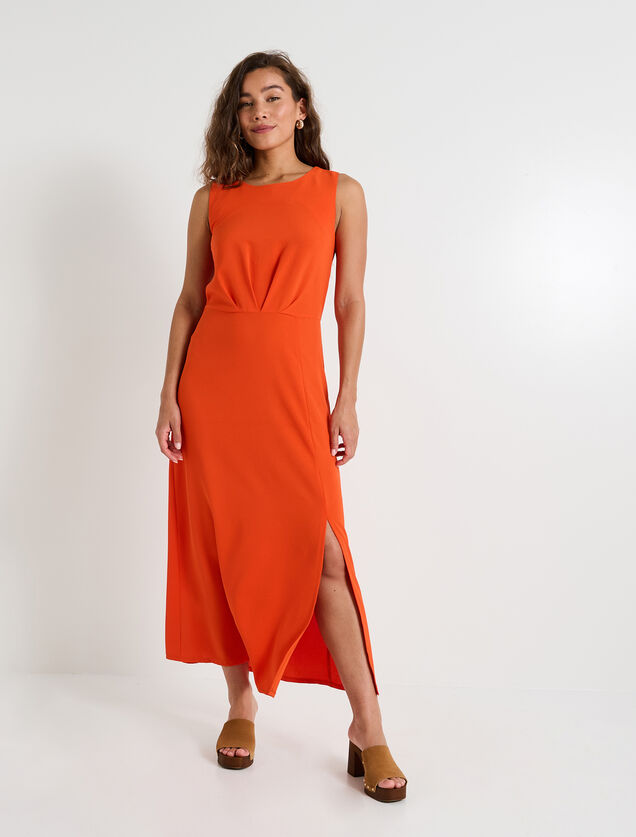 Robe longue chic satinée