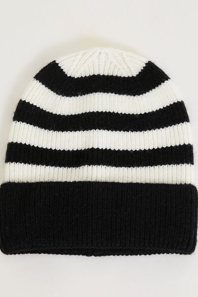 Bonnet rayé femme