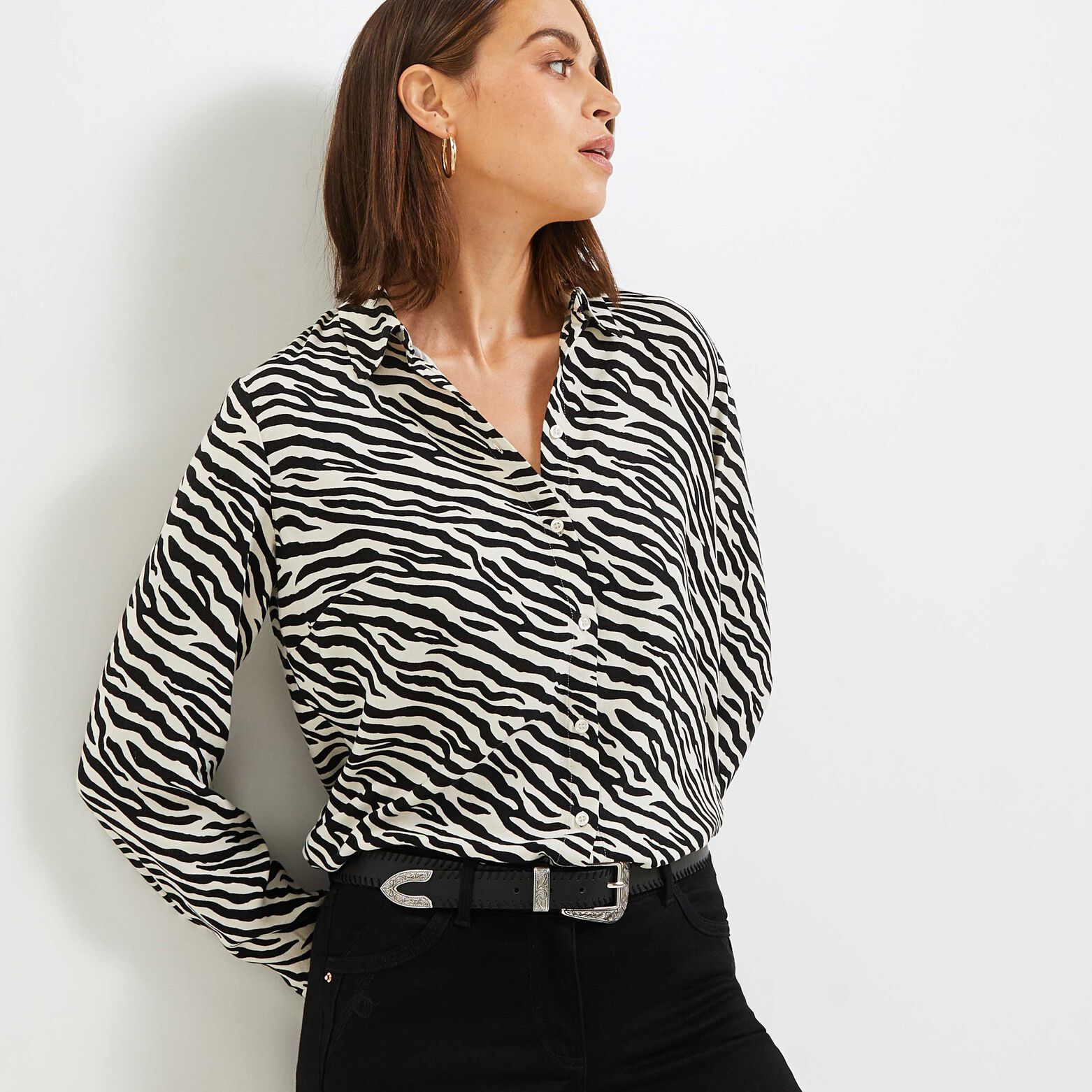Chemise imprimée femme