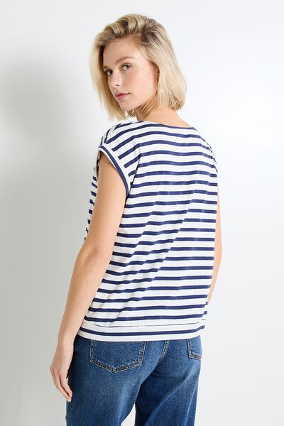 T-shirt col bateau femme