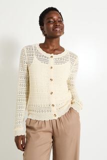 Gilet col rond femme