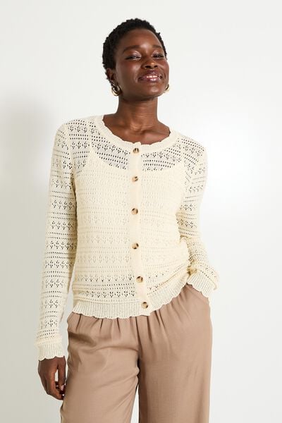 Gilet col rond femme