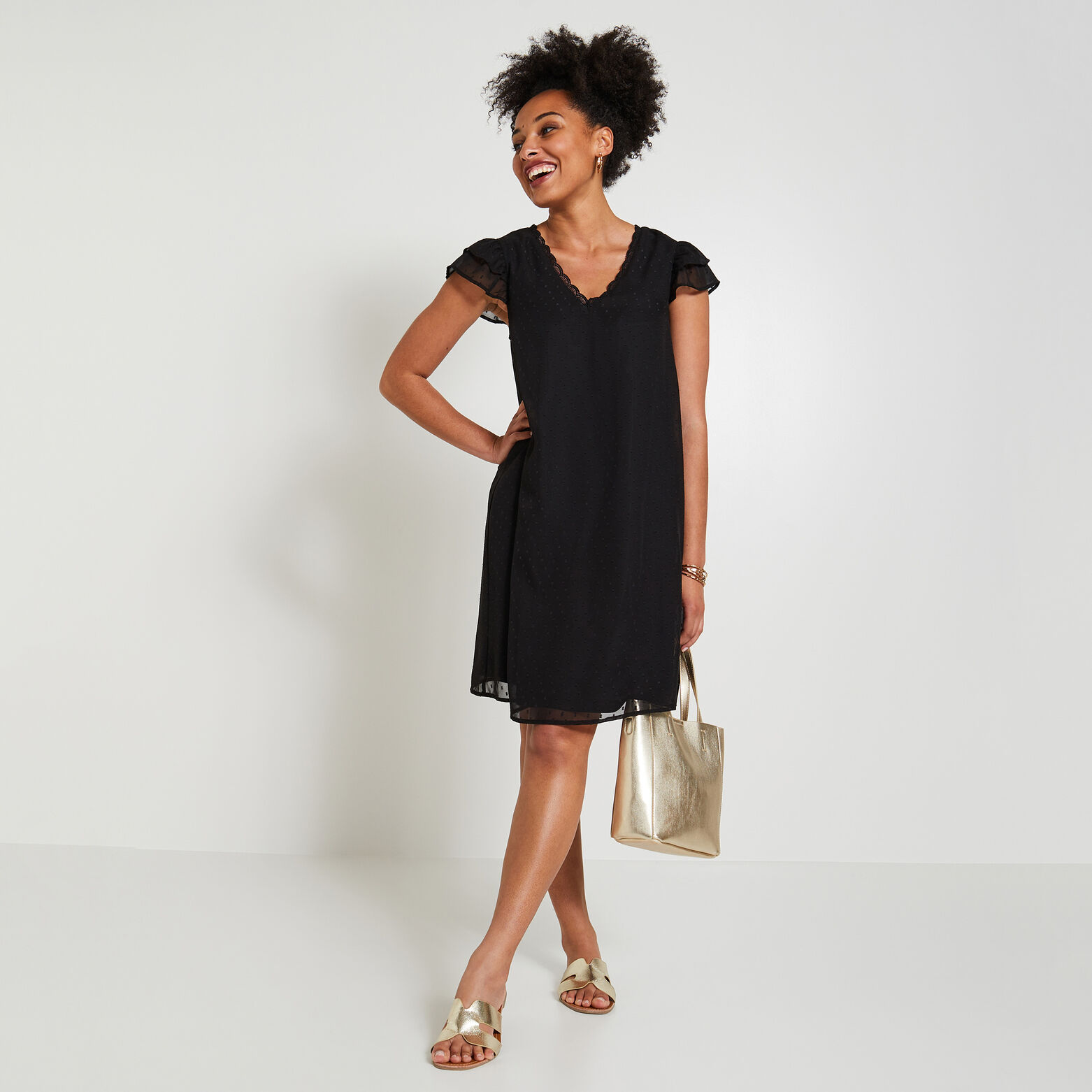 Robe plumetis femme