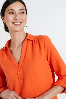 Blouse en coton et lin femme 