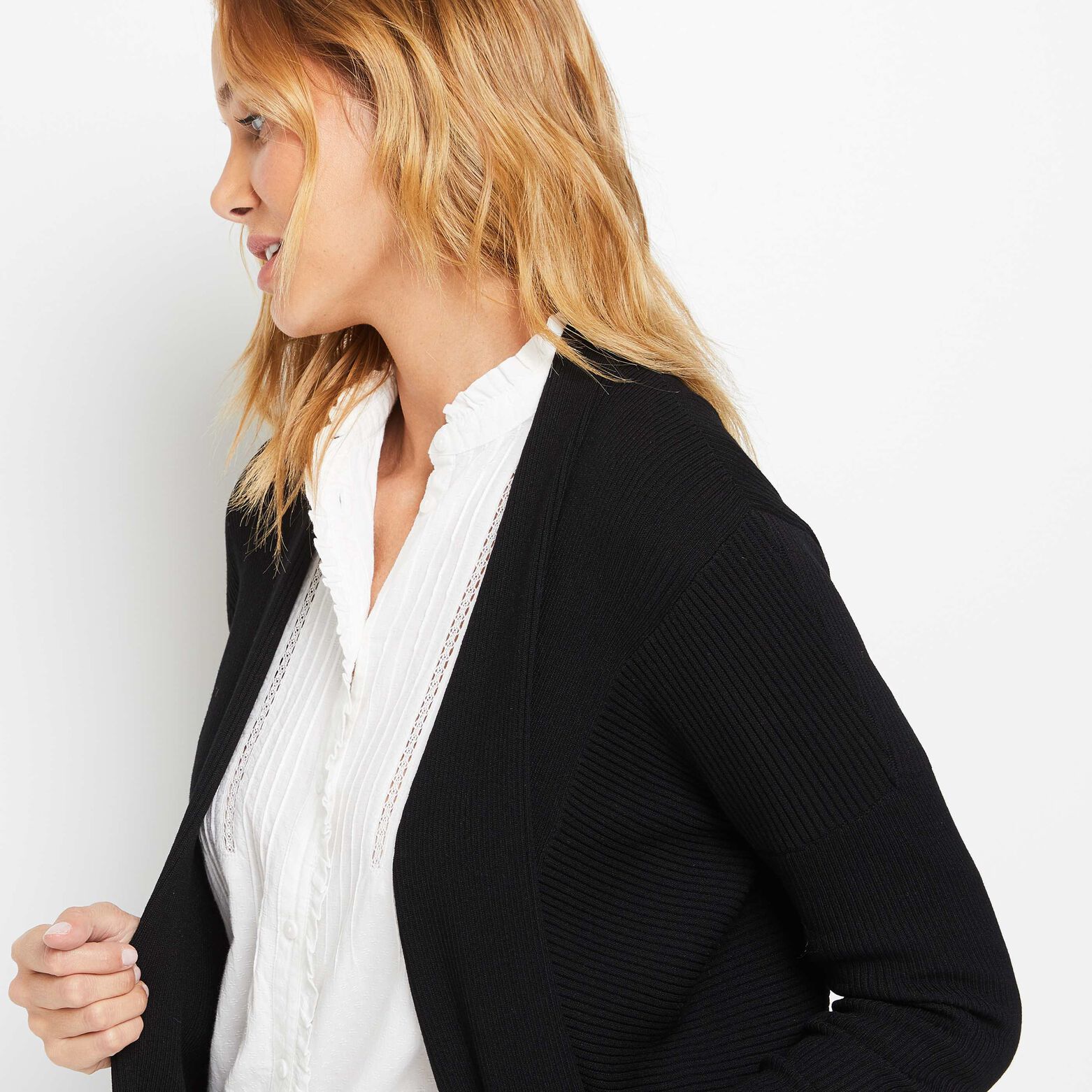 Gilet mi-long femme