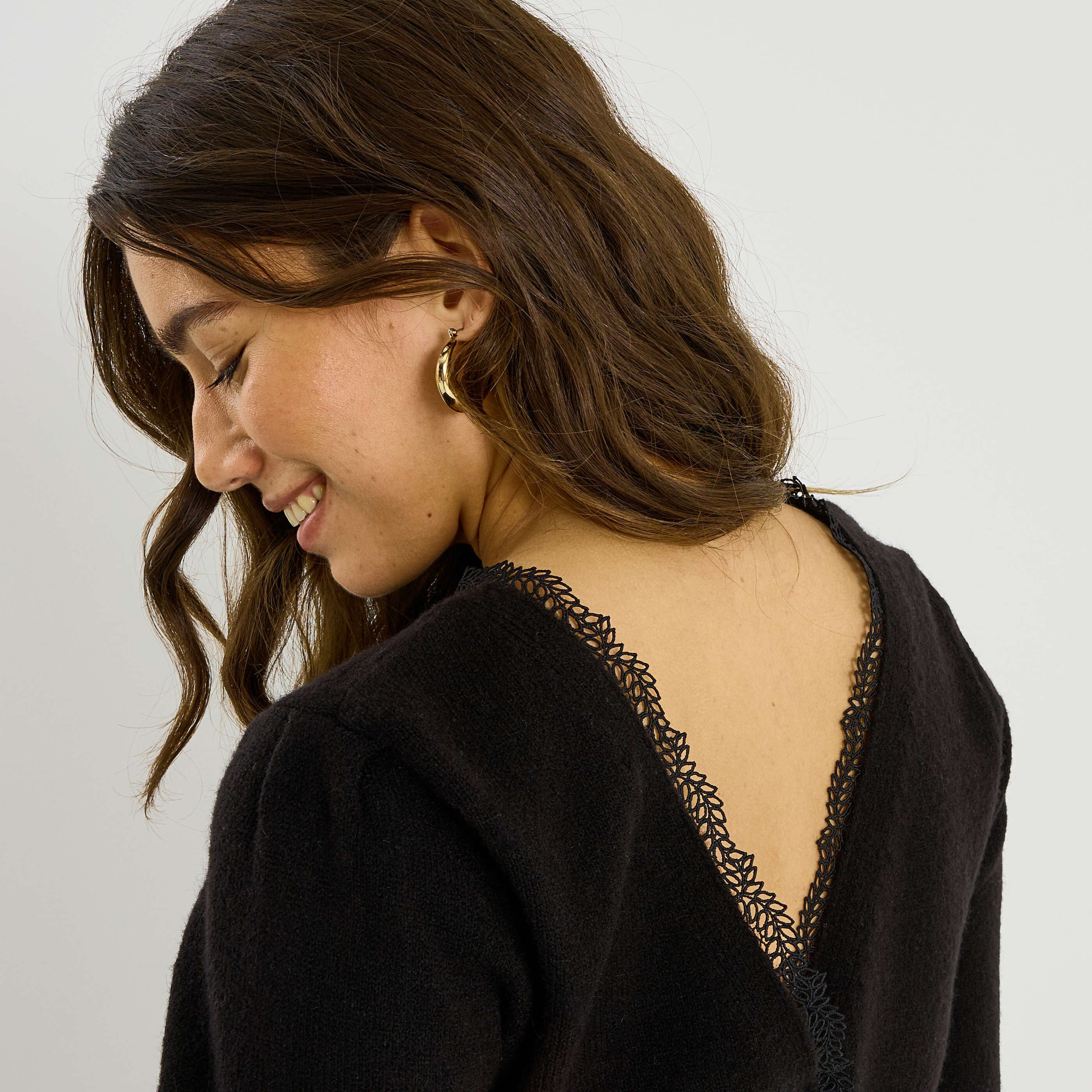 Gilet 2 en 1 d&eacute;tails ajour&eacute;s femme