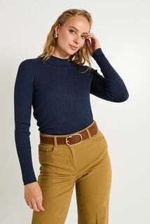 Pull col montant femme