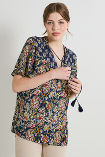 Blouse col V femme