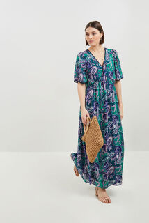 Robe longue imprimée femme