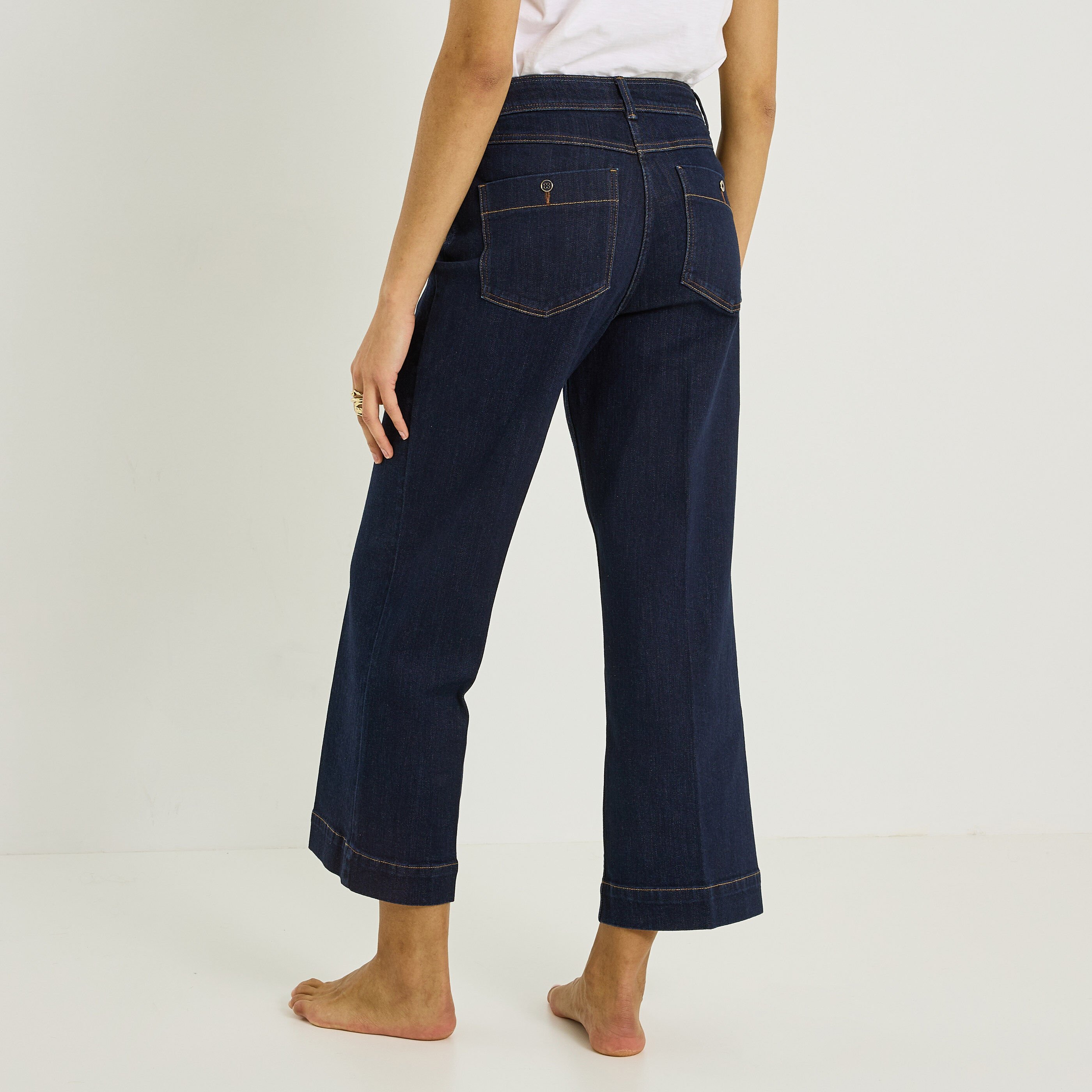 Jean flare raccourci KANSAS RF02 femme